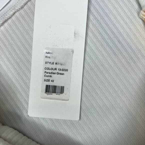 NWT ROTATE Fine Ribbed Abstract Floral Tank Kris Top‎ Twist Detailing Sz 42 / 10 - Picture 11 of 14